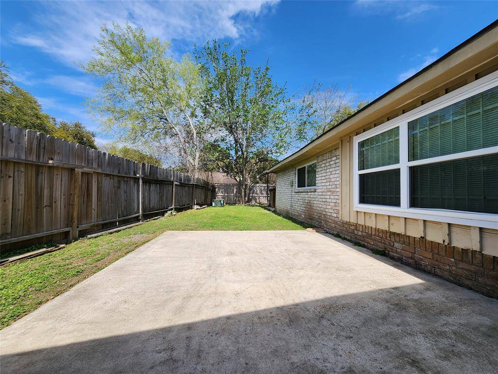 fenced-in yard