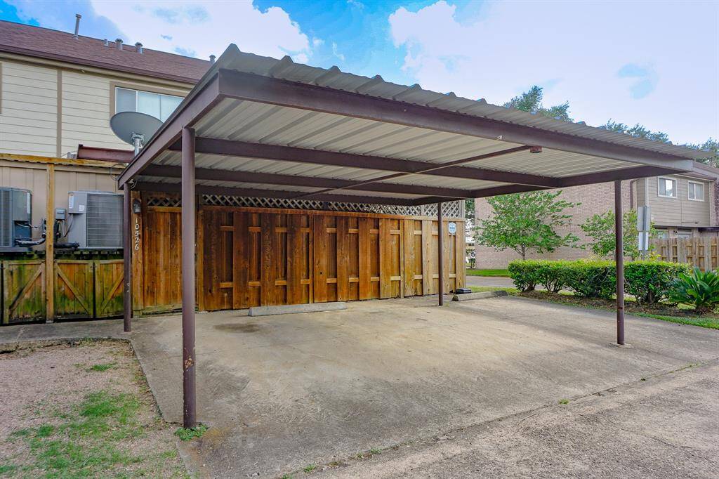 Covered parking for two. Uncovered guest parking available.