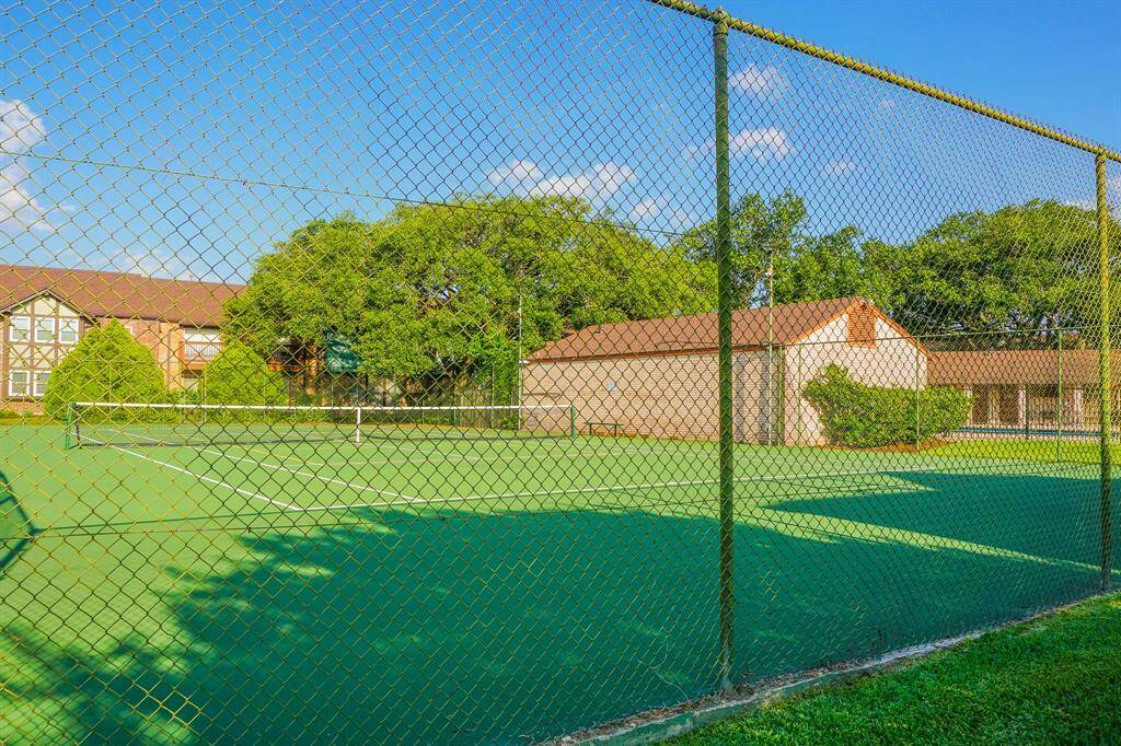 Community tennis court.