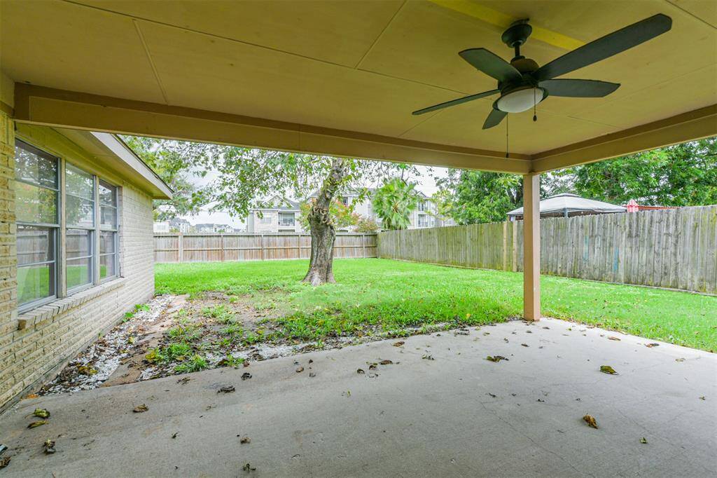 Covered patio.