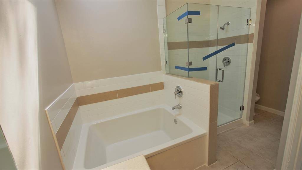 Updated Master Bath with Seamless shower and Large Garden-Tub...