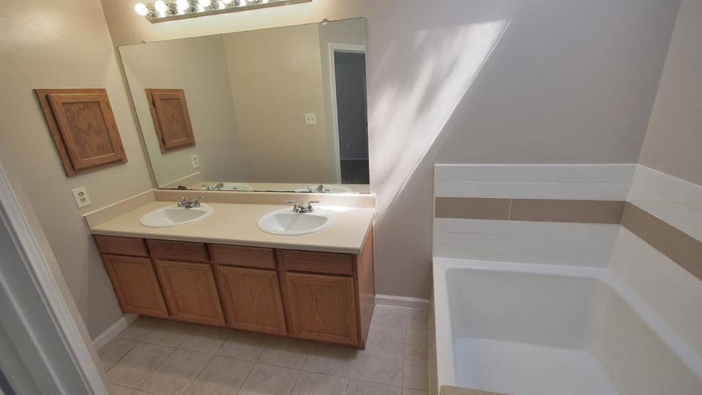 Another view of the Master Bath with double vanity...