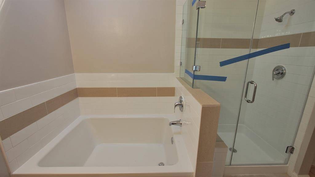 Better View of updated shower and garden-tub...