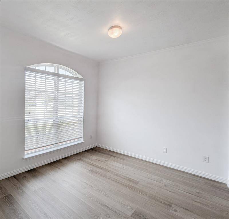 This living room can be used as a flex room or a home office