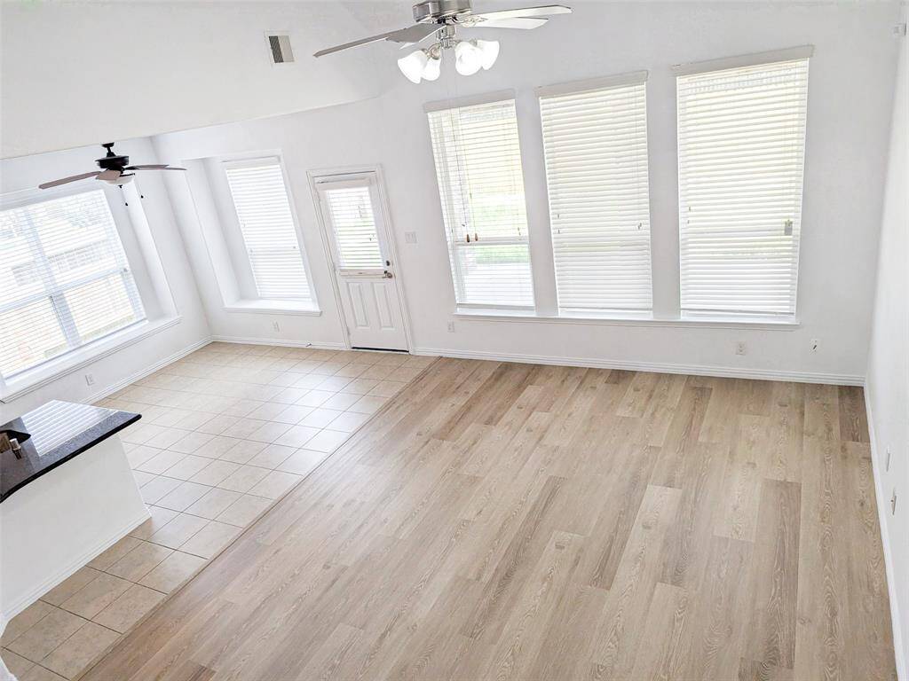 Soaring two story family room