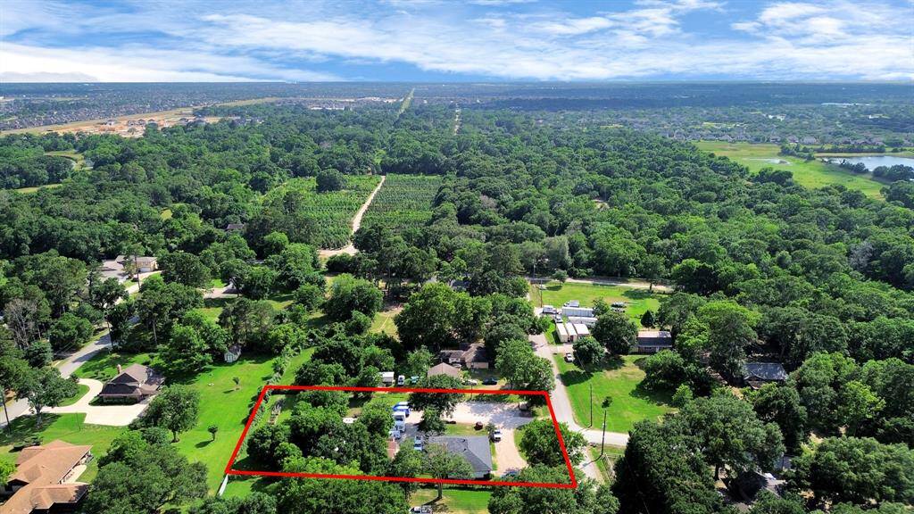 Large beautiful homes surround the property.