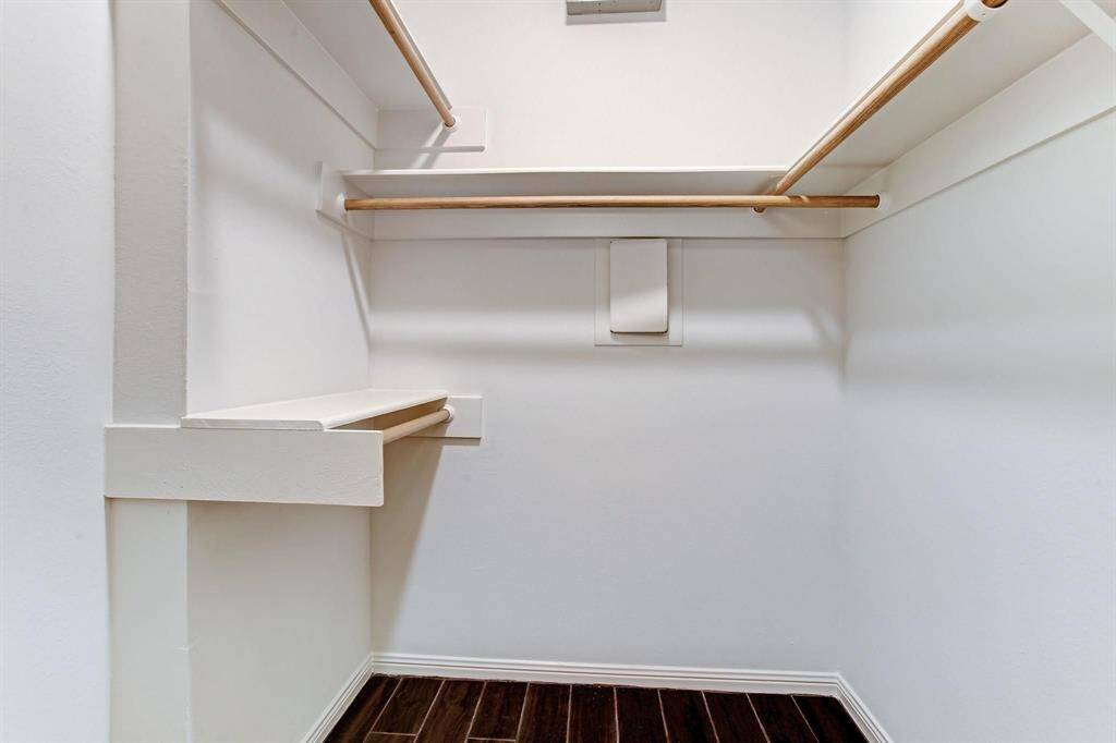 The second walk-in closet in the primary suite.