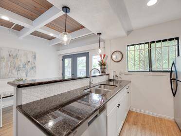 Nice kitchen work space.