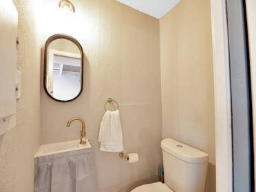 Half bath downstairs.