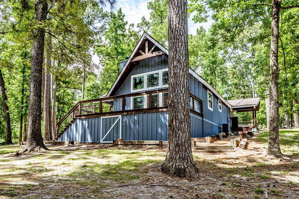 The wide door under the deck opens up to abundant storage under the deck. The storage room is equipped with lights and power.