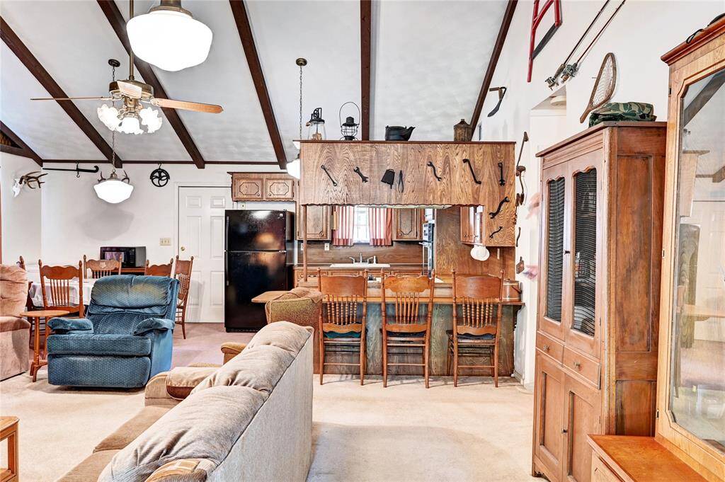 Just ahead is the kitchen and dining.