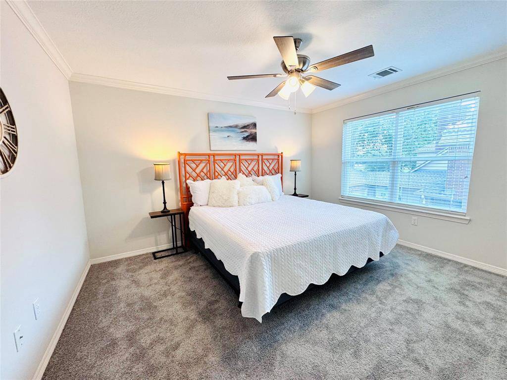 Bedroom Three is the largest and has plenty of room for a king-size bed! This room has updated carpet, ceiling fan, and paint!