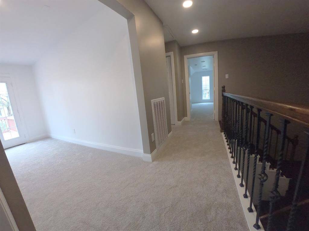 Hallway and game room.