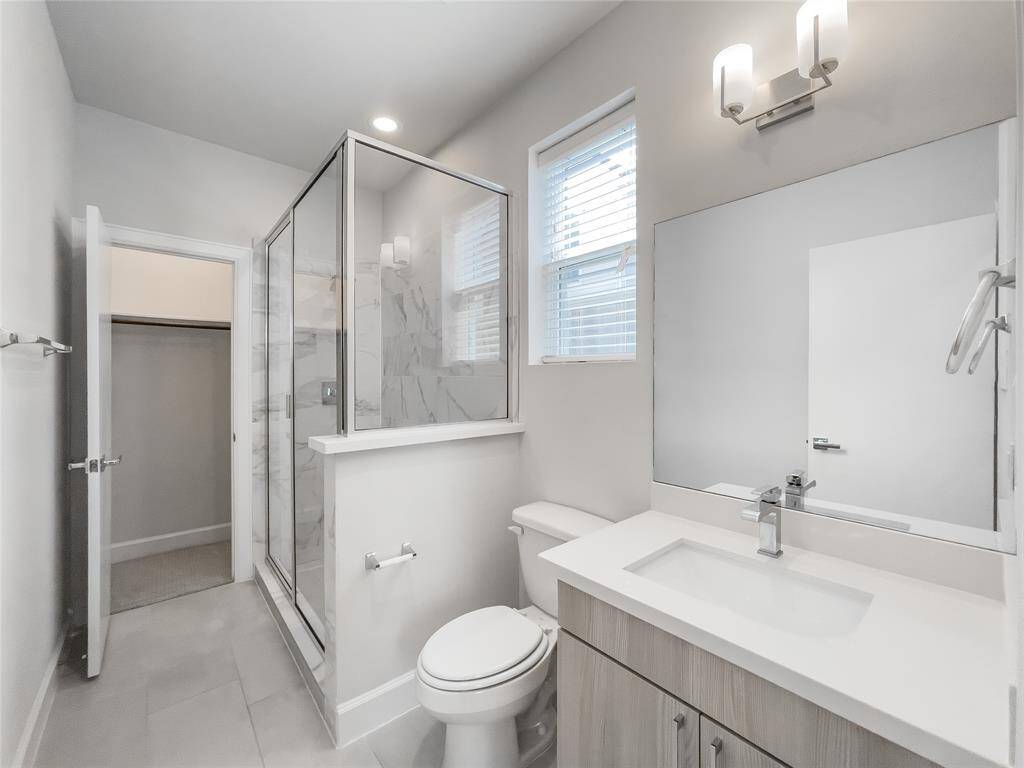 1st floor bathroom with stand up shower.