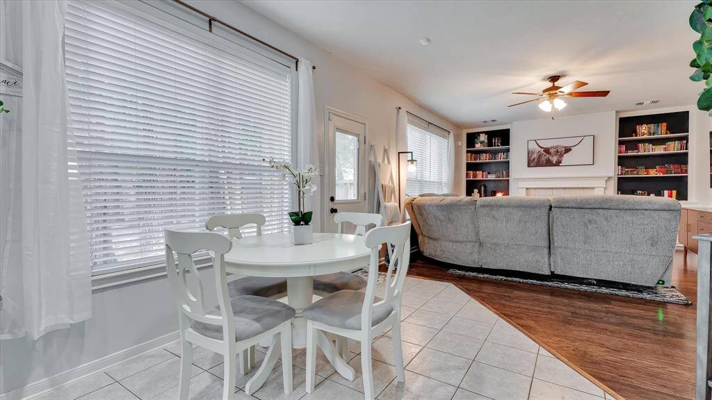 View from the kitchen toward the family room.