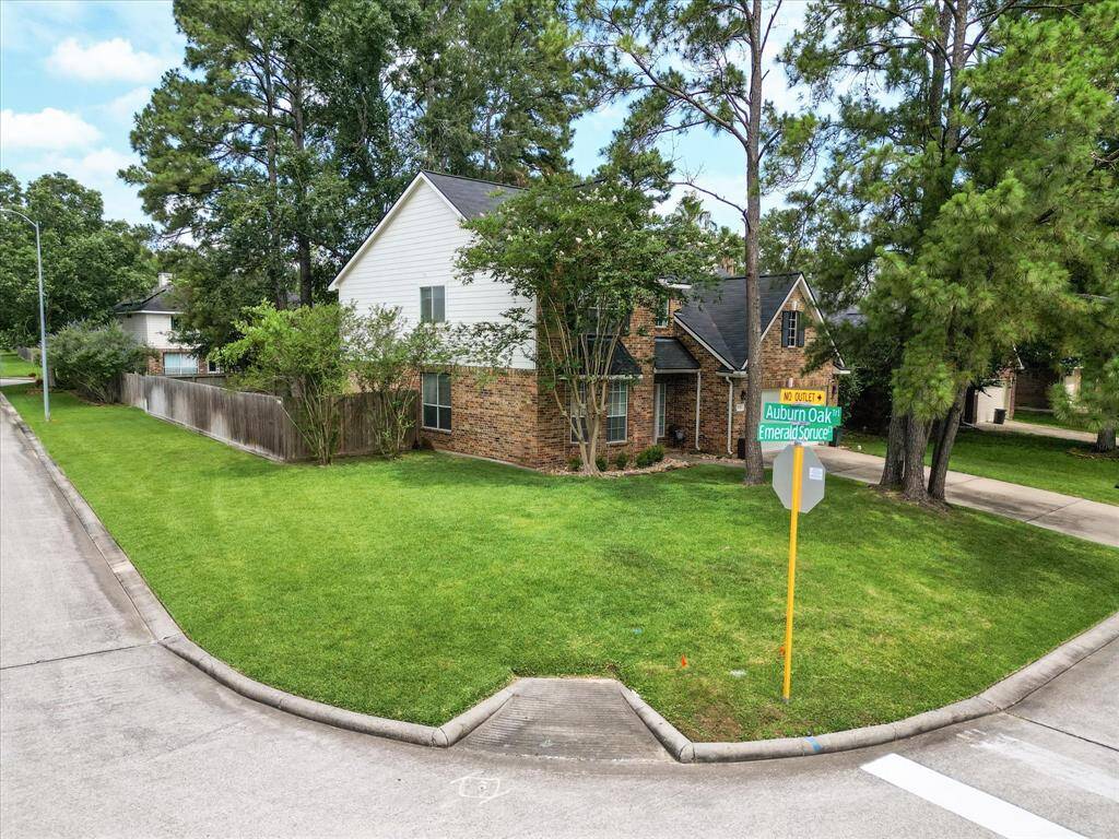 Ariel view of the corner lot.
