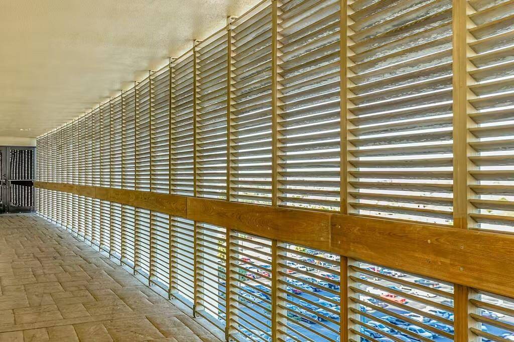 Covered outdoor walkways let you enjoy coastal breezes while staying shaded and connected.