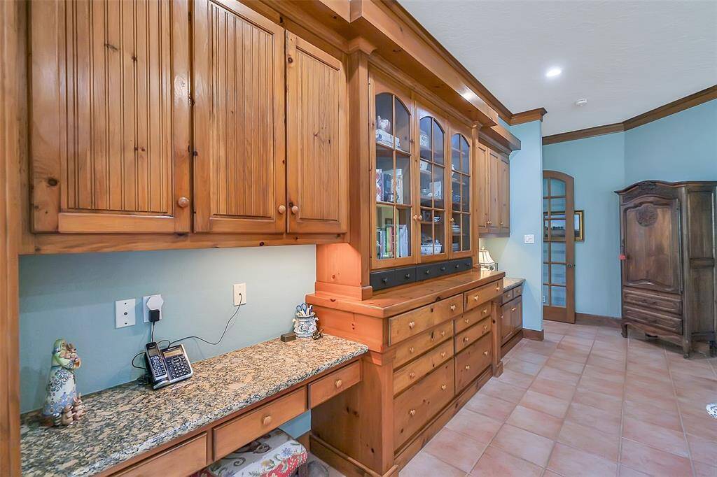 Beautiful custom cabinets with desk area