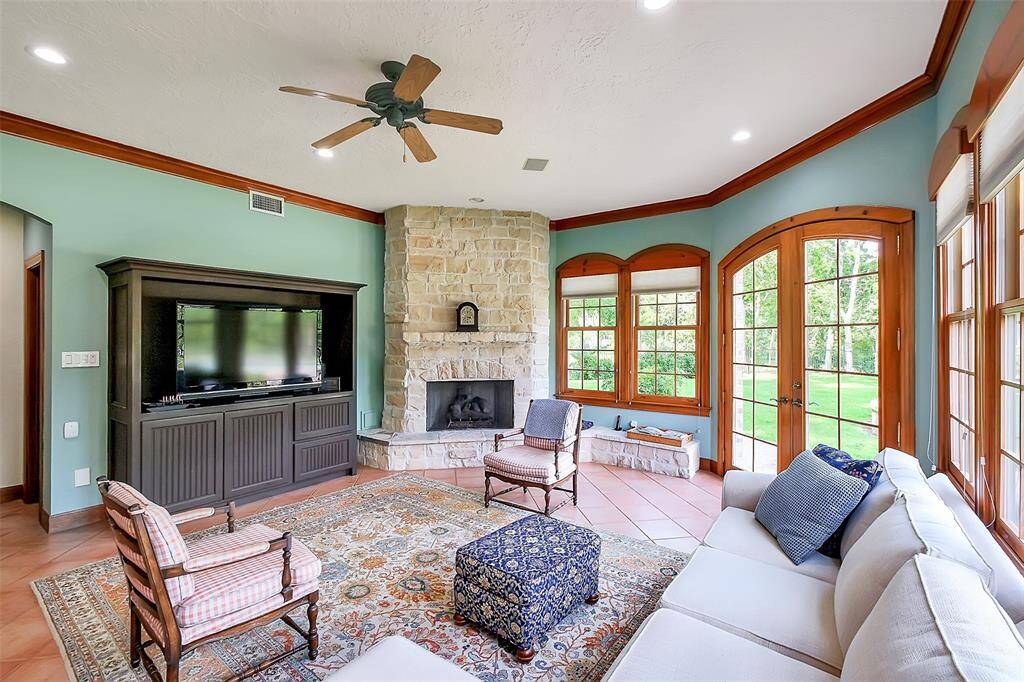 Another stone fireplace in the Family room