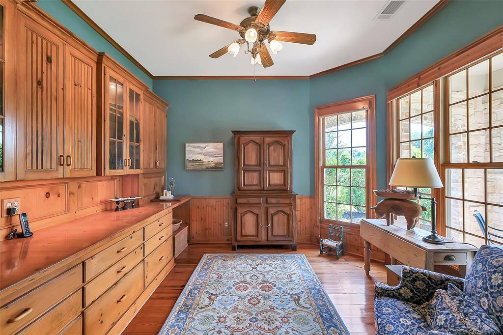 Study with custom cabinets