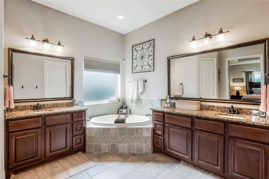 Double vanities in the primary bathroom