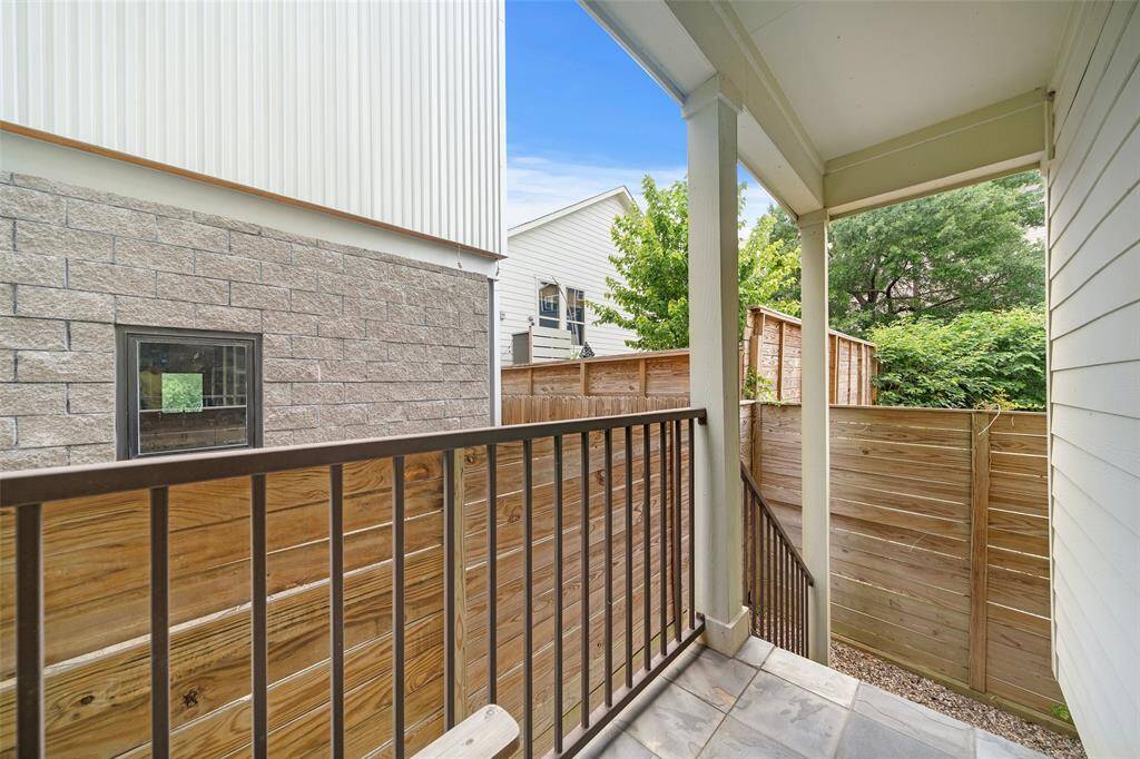 Private patio for first floor guest suite.