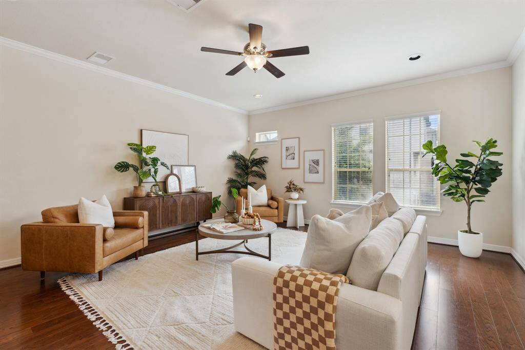 Head upstairs to the second floor to be greeted by the spacious living area.