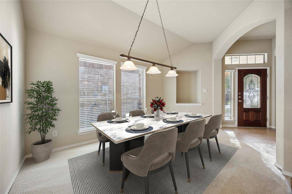 Formal dining- Virtually staged