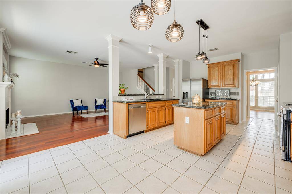 View from Breakfast room through to kitchen & living room