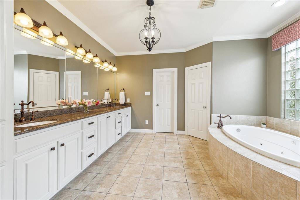 There are two walk-in closets in the primary bedroom.