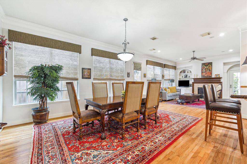 A bank of windows provides light into the first floor living area.
