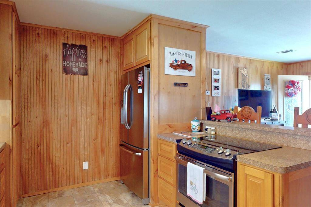 Recently renovated kitchen with custom cabinets