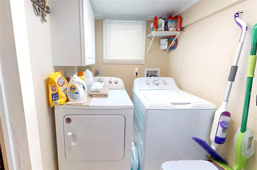 Laundry room with washer and dryer included!