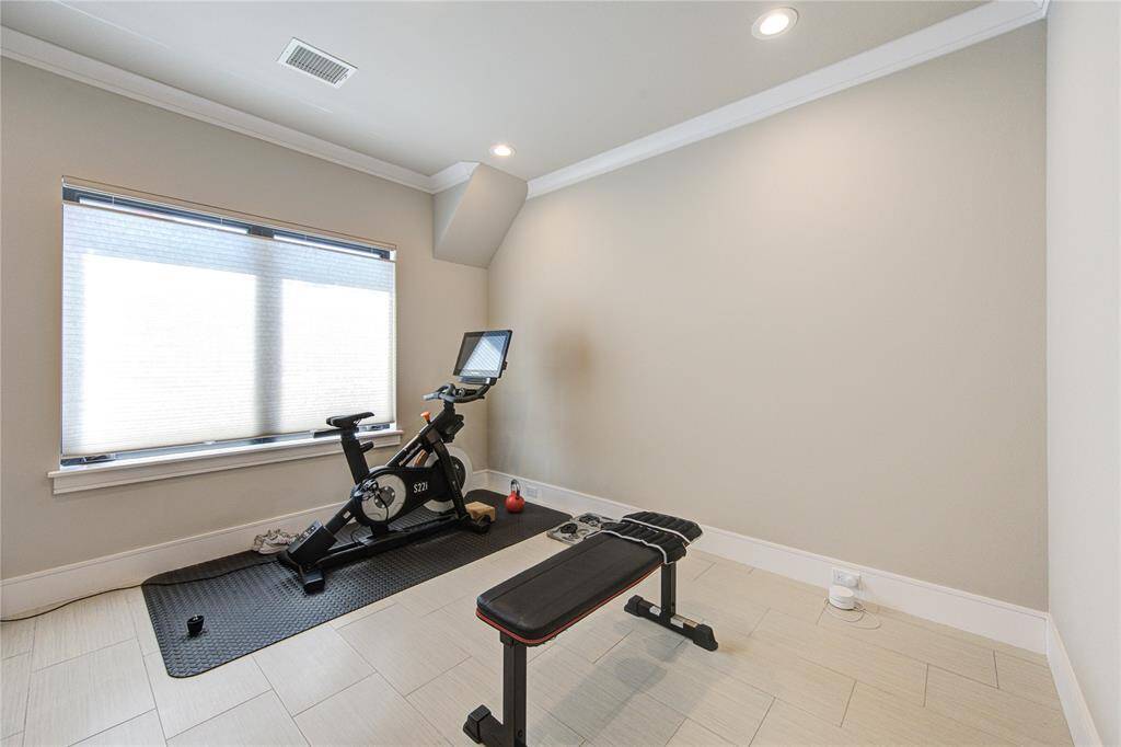 Gym and laundry room upstairs