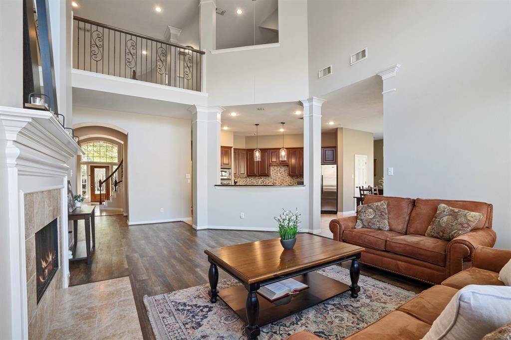 Viewpoint of the main living areas from the family room.
