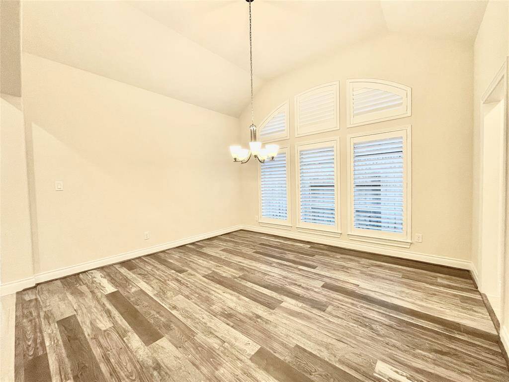 Dining is spacious to host large dinner parties.