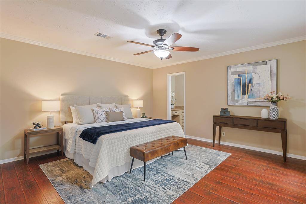 Escape to tranquility in this inviting master ...another view of the bedroom.