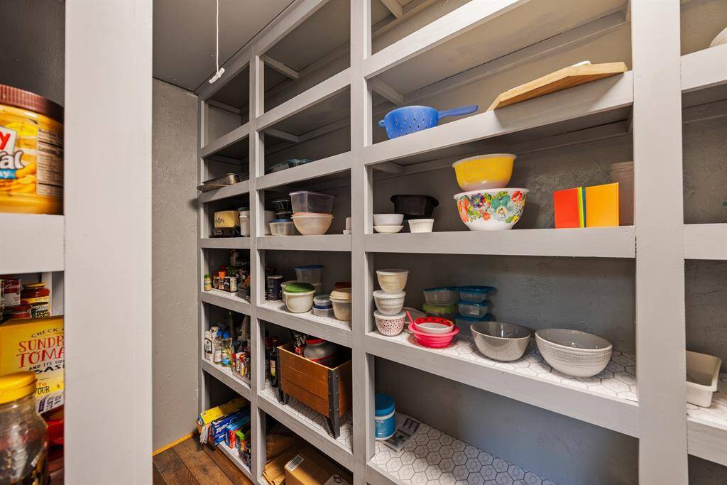 Custom walk-in pantry.