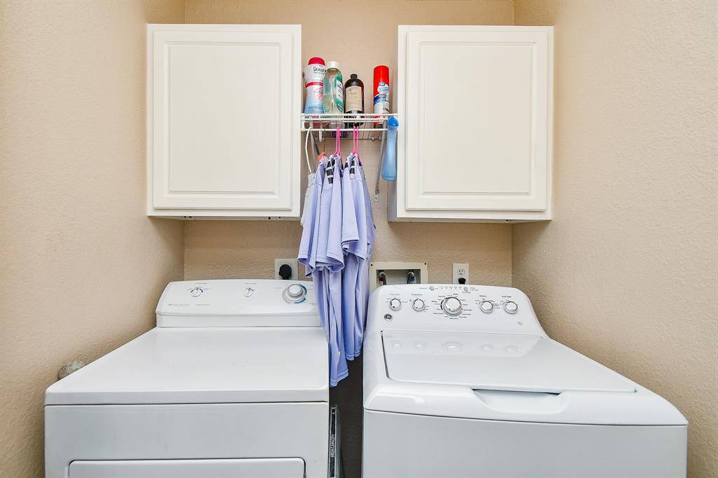 Washer Dryer located upstairs