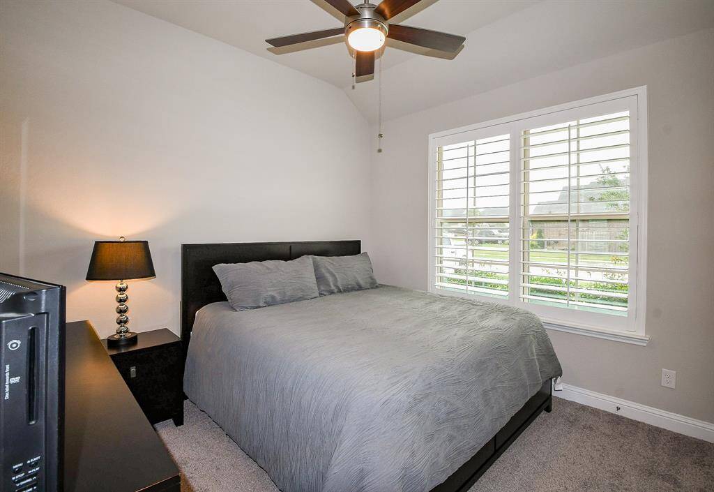 Bedroom #2 is also large with walk in closet and room for your large bed!