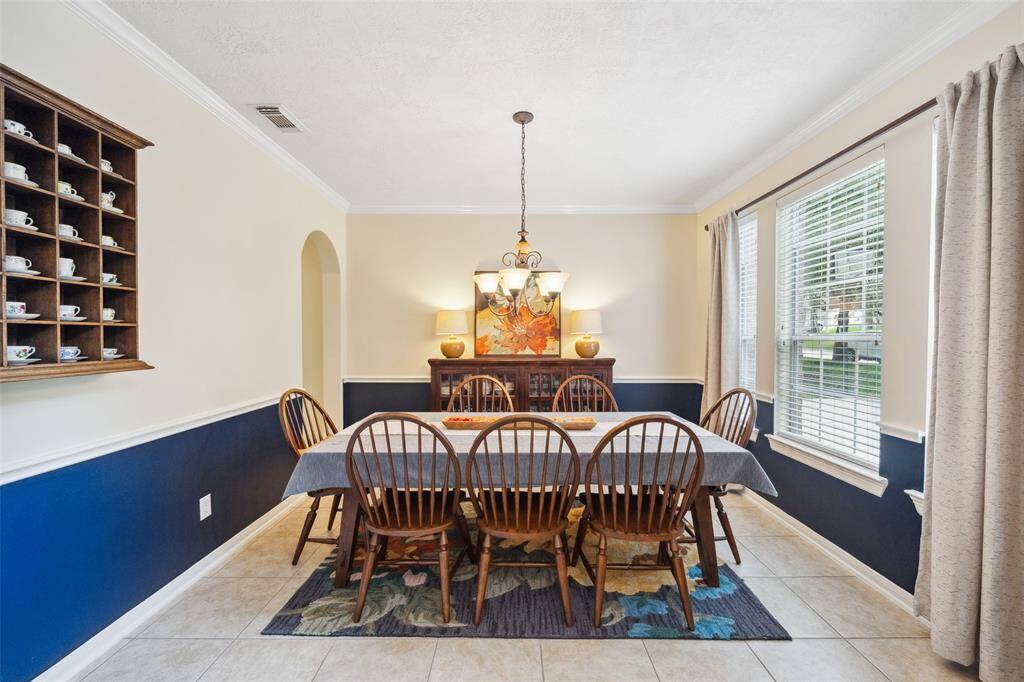 Formal dining with lots of natural lighting
