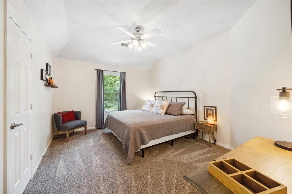 Upstairs bedroom with large closet by other bath