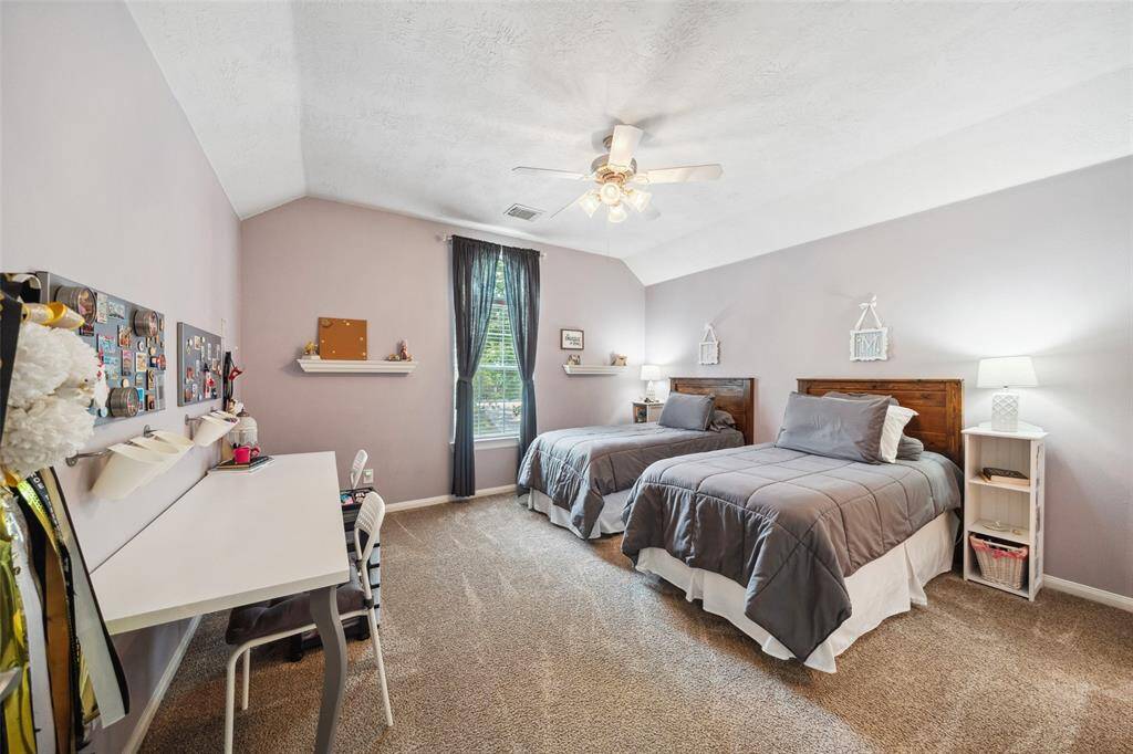 Upstairs secondary bedroom attached to Jack & Jill bath