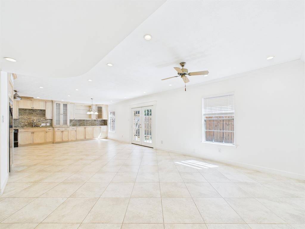 French Doors Lead to a Large Patio