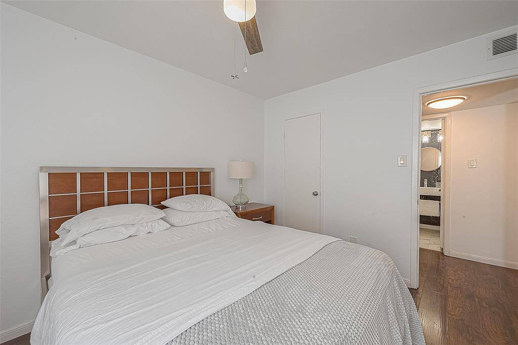 Another view of the primary bedroom. The bedroom has a nice sized walk-in closet.