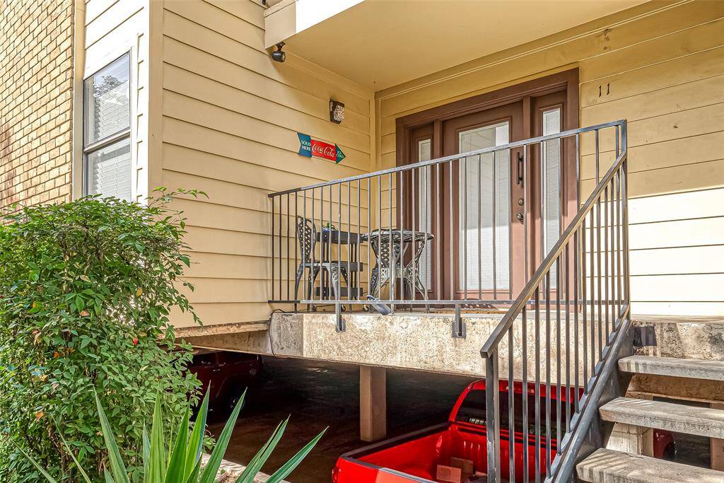 The condo is directly above the carport/garage. The condo is in a perfect location in the complex.