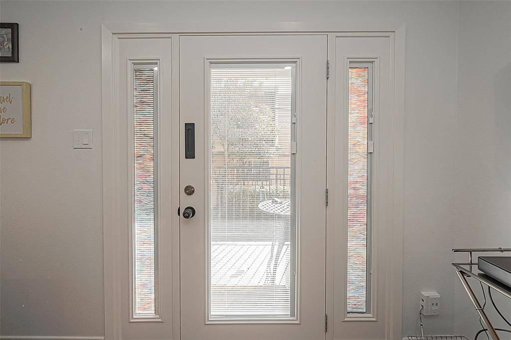 Recent front door with blinds built inside the door. All furniture and furnishings are negotiable or can be included in the sale with an acceptable offer.