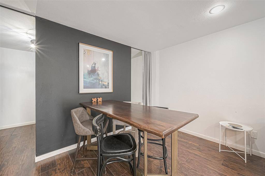 Good amount of dining space.