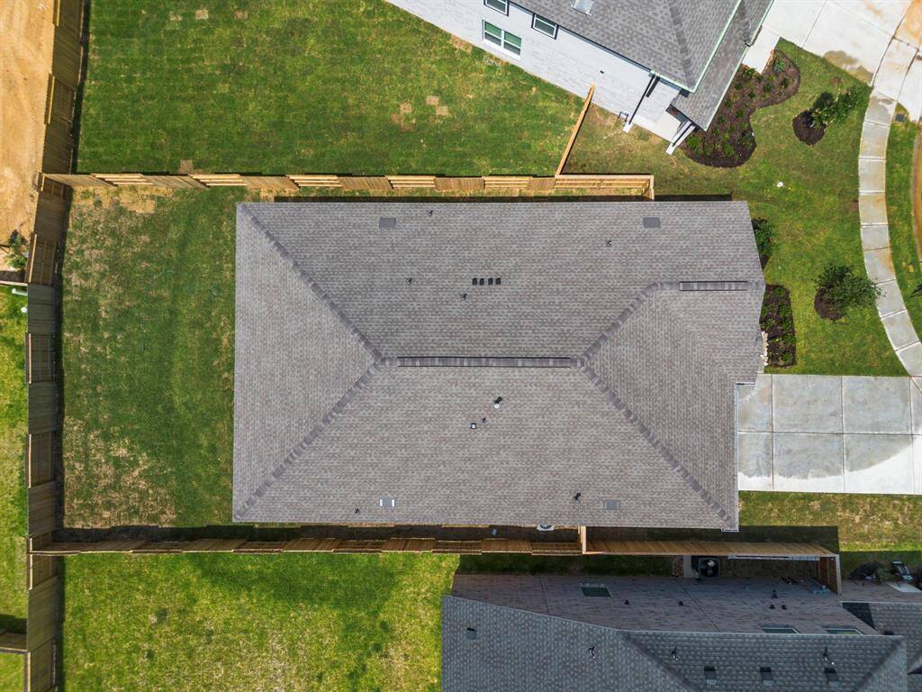 This aerial view of your home shows the amazing view of your lot.