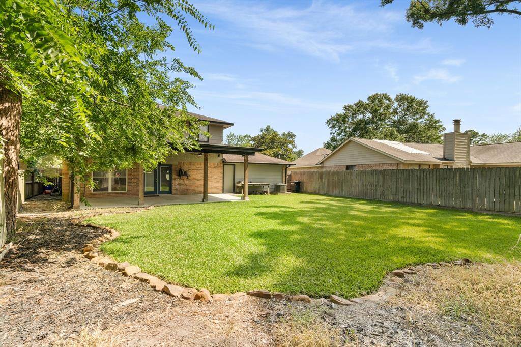 Large backyard.
